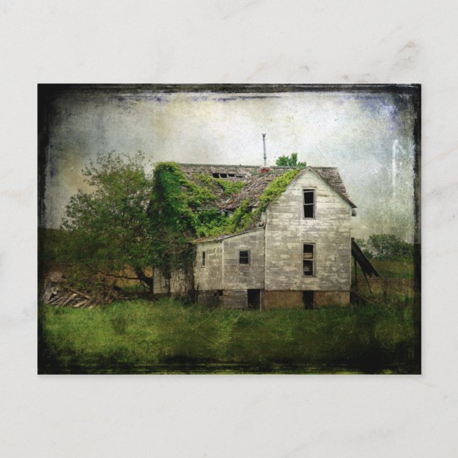 Carte Postale Maison rurale abandonnée du Missouri (Devant)