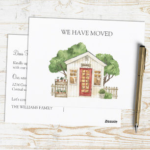 Carte Postale Maison Rustique Porte Rouge Ferme Nous Avons Démén