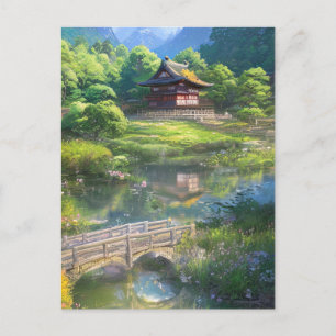 Carte Postale Maison solitaire au bord de la rivière