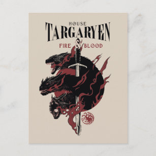 Carte Postale Maison Targaryen - Feu et Sang