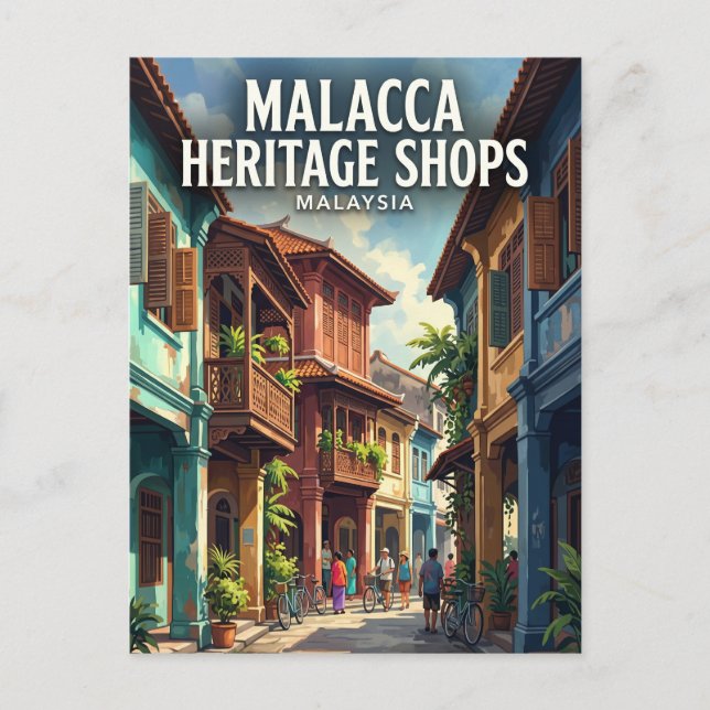 Carte Postale Maison traditionnelle de Malacca, ville de Malacca (Devant)