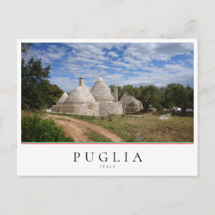 Carte Postale Maison Trulli avec allée et jardin dans les Pouill