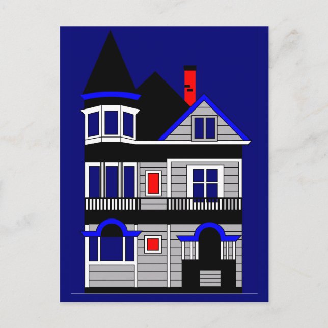 Carte Postale Maison victorienne (Devant)