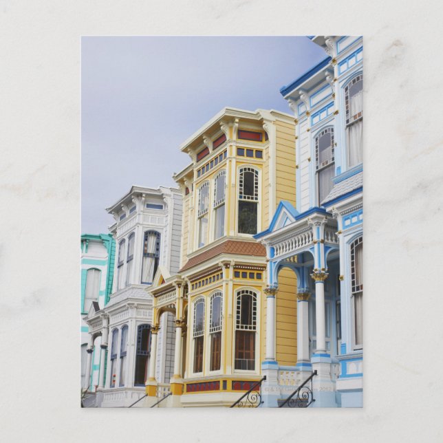 Carte Postale maison victorienne colorée dans Mission District (Devant)