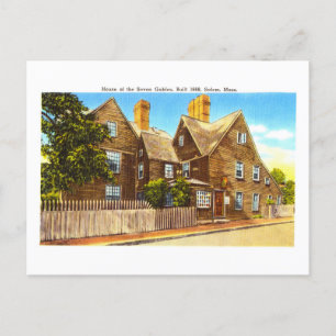 Carte Postale Maison vintage des Sept Pâtes à Salem, Masse,