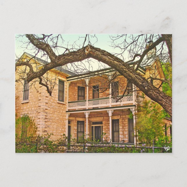 Carte Postale Maison William Bierschwale, Fredericksburg, TX (Devant)