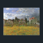 Carte Postale Maisons à Argenteuil par Claude Monet, Art Vintage<br><div class="desc">Maisons à Argenteuil (1873) par Claude Monet est un impressionisme vintage peinture d'architecture d'art. Des fleurs fleuries dans une prairie fleurie printanière par jour nuageux dans le petit village d'Argenteuil, France. Une rangée de maisons résidentielles à côté d'un champ agricole. À propos de l'artiste : Claude Monet est l'un des...</div>