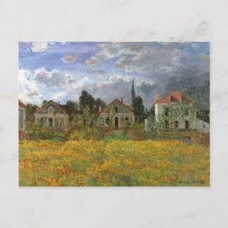 Carte Postale Maisons à Argenteuil par Claude Monet, Art Vintage