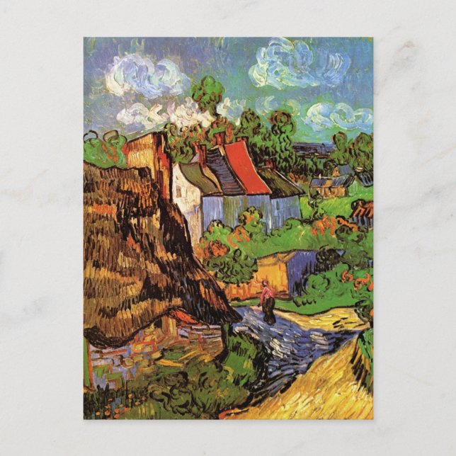 Carte Postale Maisons à Auvers par Vincent van Gogh (Devant)