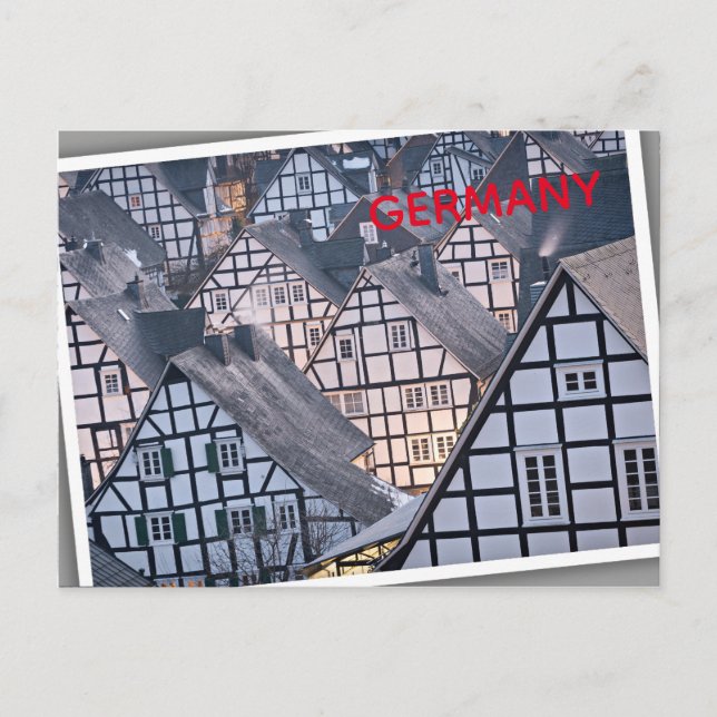 Carte Postale Maisons à colombages en Freudenberg, Allemagne (Devant)