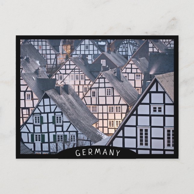 Carte Postale Maisons à colombages en Freudenberg, Allemagne (Devant)