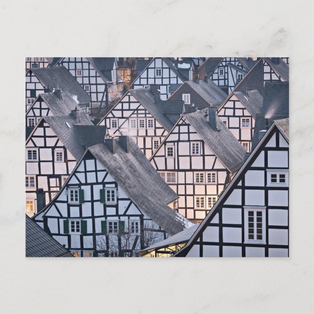 Carte Postale Maisons à colombages en Freudenberg, Allemagne (Devant)