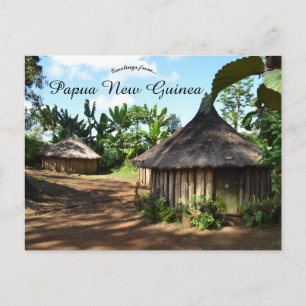 Carte Postale Maisons à Goroka en Papouasie-Nouvelle-Guinée