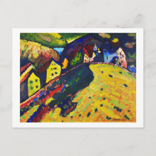 Carte Postale Maisons à Murnau, Wassily Kandinsky