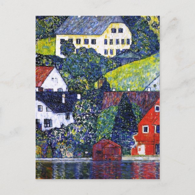 Carte Postale Maisons à Unterach sur l'Attersee (Devant)