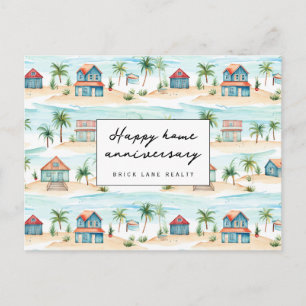 Carte Postale Maisons Aquarelles Côtières Maison Anniversaire