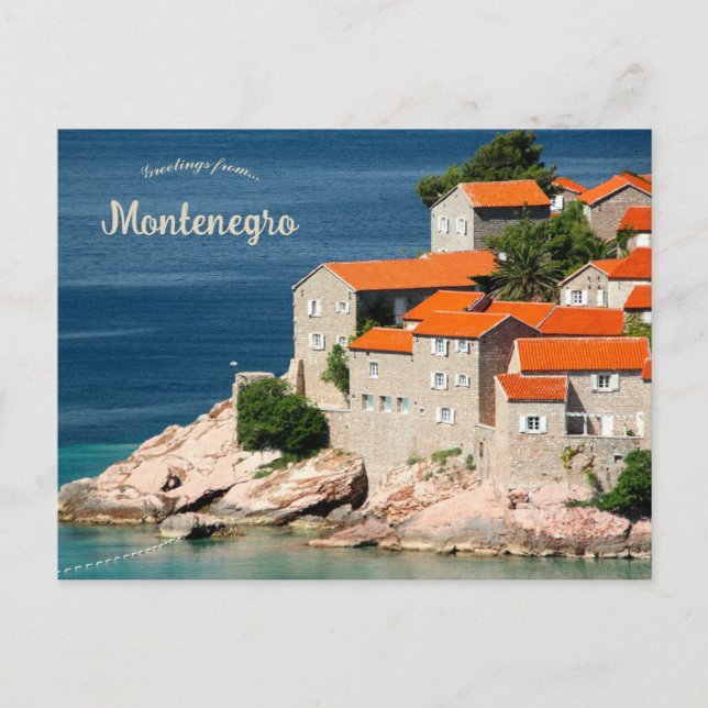 Carte Postale Maisons au Monténégro (Devant)