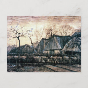 Carte Postale Maisons aux toits de chaume par Vincent Van Gogh