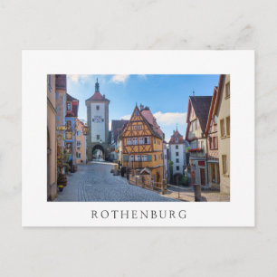 Carte Postale Maisons colorées à Rothenburg, Allemagne