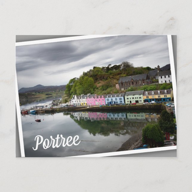 Carte Postale Maisons colorées dans Portree, Skye (Devant)