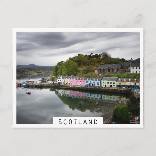 Carte Postale Maisons colorées en Portree, Skye (Devant)