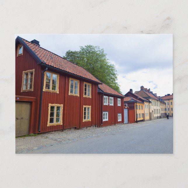 Carte Postale Maisons colorées, Lotsgatan, Sà (dermalm), Stockho (Devant)