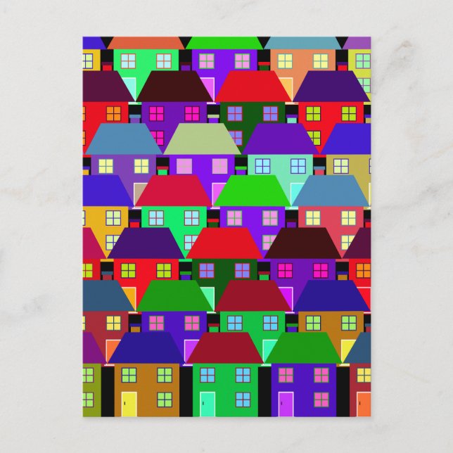 CARTE POSTALE MAISONS COMMUNAUTÉ MAISON COLORÉE (Devant)