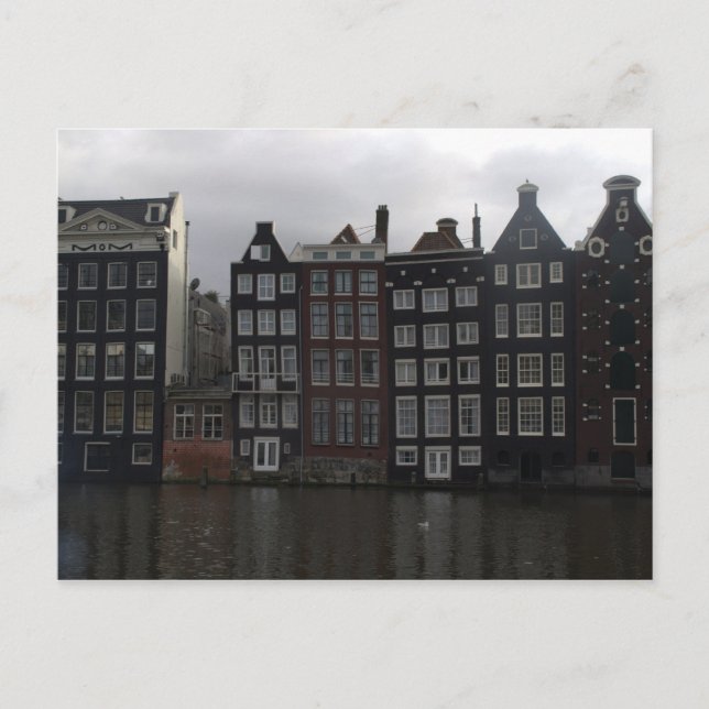 Carte Postale Maisons de canal à Amsterdam (Devant)