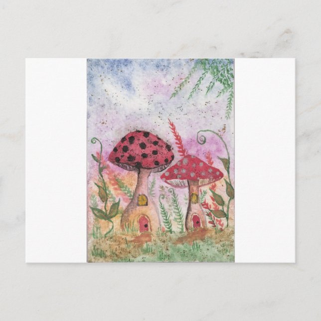 Carte Postale Maisons de champignons (Devant)