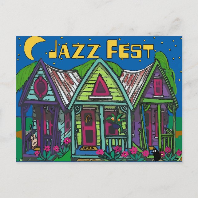 Carte Postale Maisons de Fêtes de Jazz (Devant)