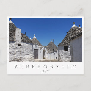 Carte Postale Maisons de Trulli, Alberobello, Pouilles blanches