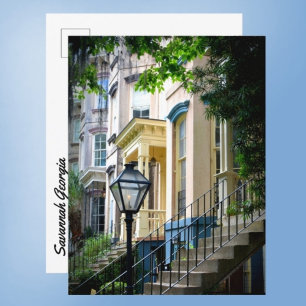 Carte Postale Maisons du centre historique de Savannah Géorgie