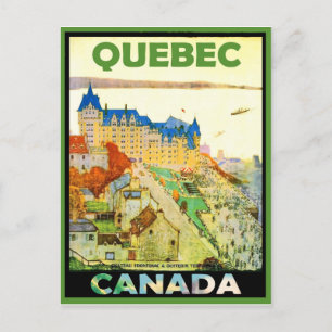 Carte Postale Maisons en Québec, Canada, voyage vintage
