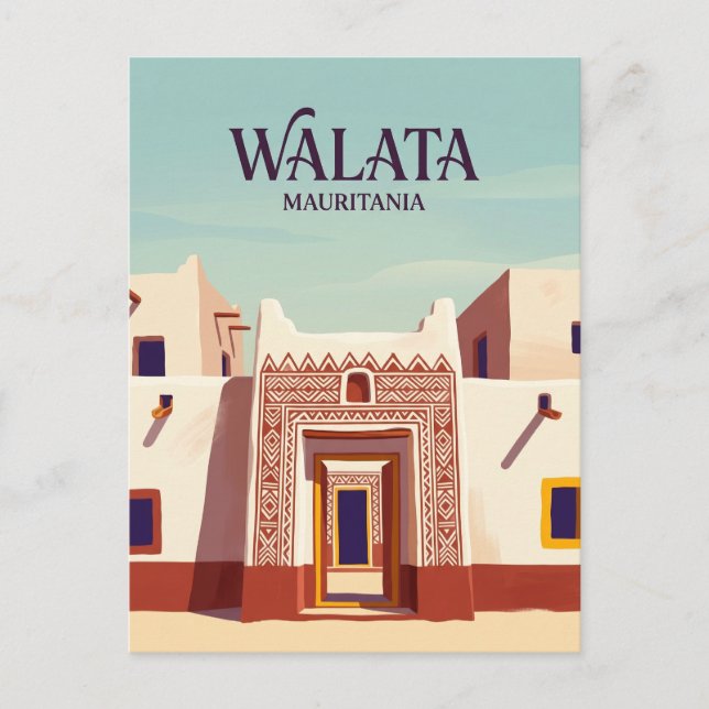 Carte Postale Maisons peintes de Walata Mauritanie (Devant)