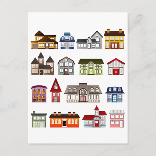 Carte Postale Maisons simples (Devant)