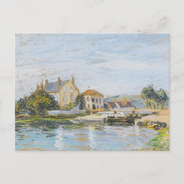 Carte Postale Maisons Sur Le Bord Alfred Sisley (Devant)