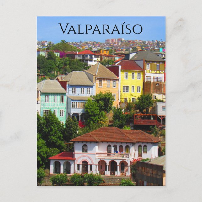 Carte Postale maisons valparaíso (Devant)