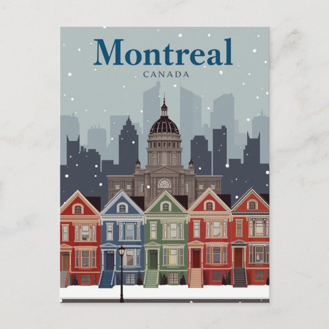 Carte Postale Maisons victoriennes de Montréal (Devant)