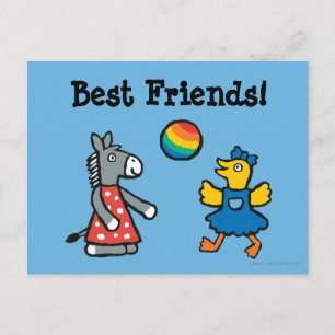 Carte Postale Maisy à l'école maternelle avec des amis sur l'air