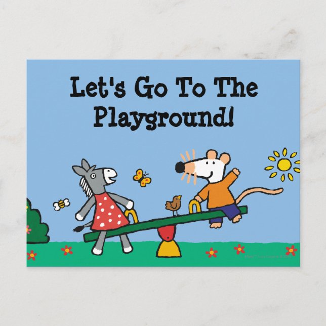 Carte Postale Maisy and Dotty Seesaw at the Playground (Devant)