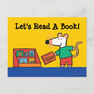 Carte Postale Maisy avec livres de bibliothèque