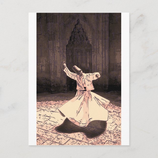 Carte Postale maître de sufi dans la transe (Devant)