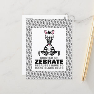 Carte Postale Maître de Zebrate, Zebra