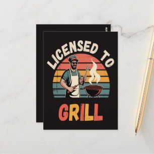 Carte Postale Maître du Grill Papa