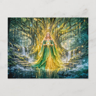 Carte Postale Maîtresse sous l'Arbre du Monde Fantastique Enchan