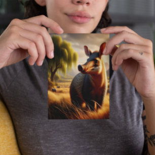 Carte Postale Majestic Aardvark dans Serene Field