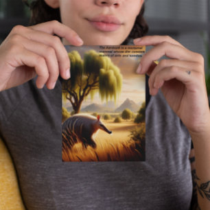 Carte Postale Majestic Aardvark dans Sunlit Field