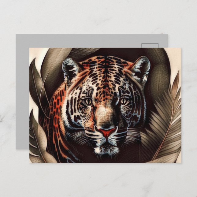 Carte Postale Majestic Jaguar - Roi De La Jungle (Devant / Derrière)