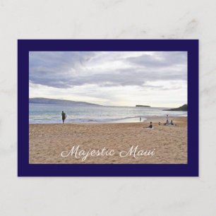 Carte Postale "Majestic Maui" / PERSONNES SUR LA PLAGE ATTENDANT