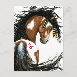 Carte Postale Majestic Pinto Paint Horse by Bihrle Post Card